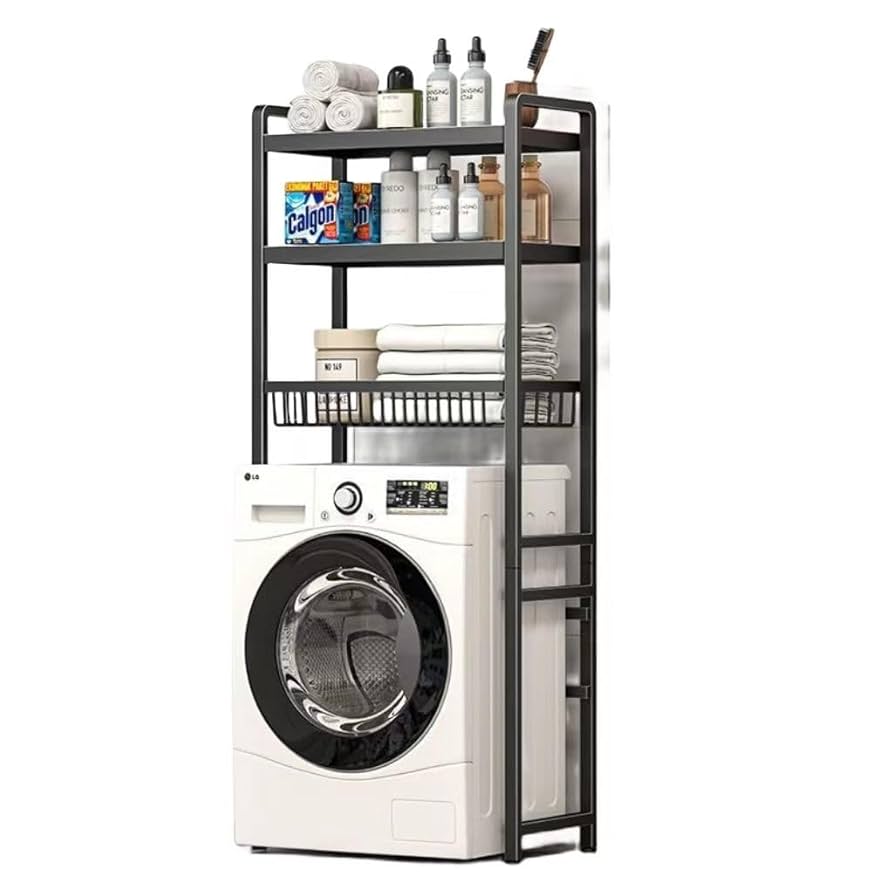 Amazon｜ランドリーラック洗濯機収納ラッ 2段/3段洗濯機 ラック